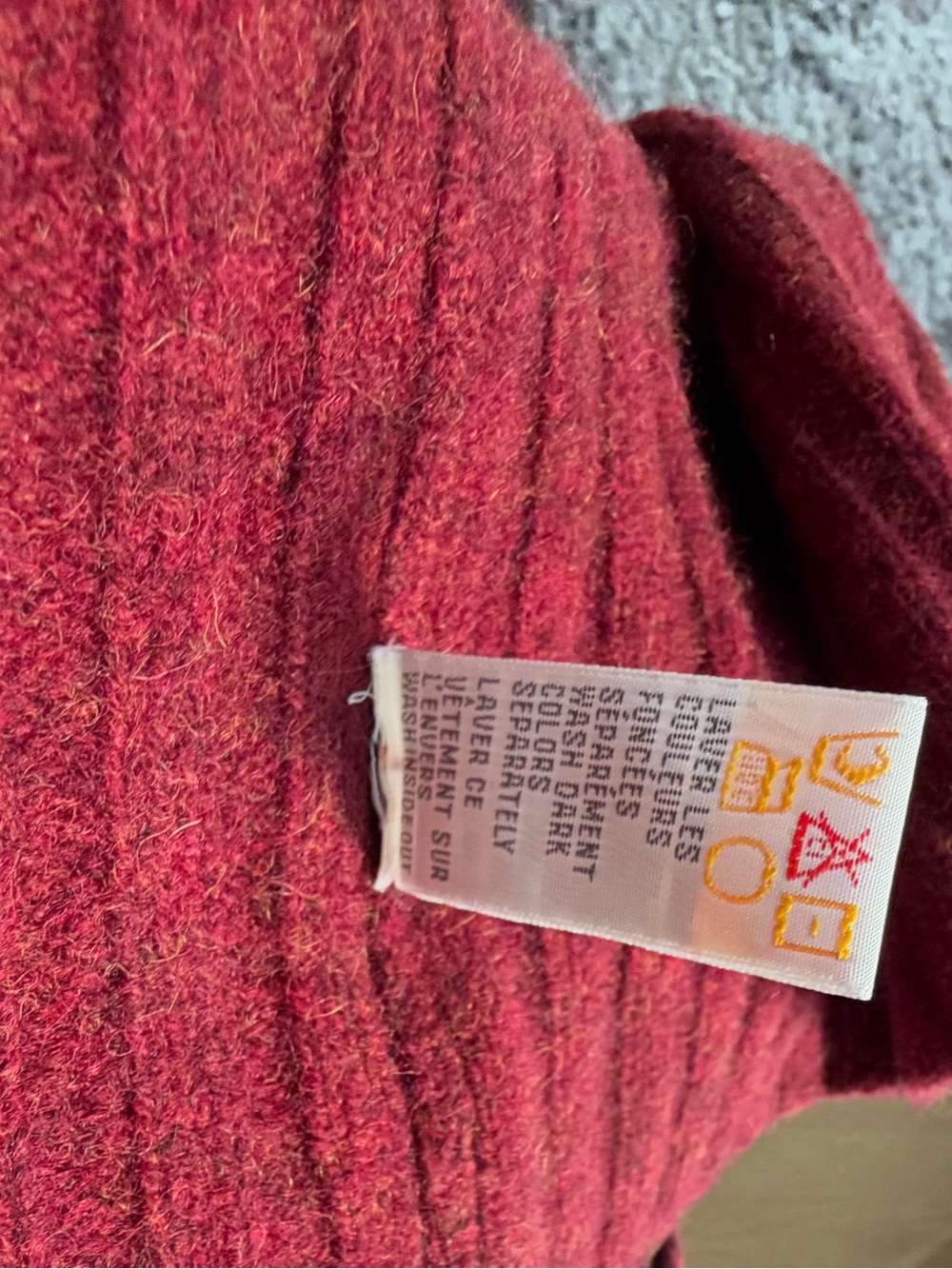 Smart Set Ribbed Hooded Open-Front Cardigan - Wine - Picture 7 of 9